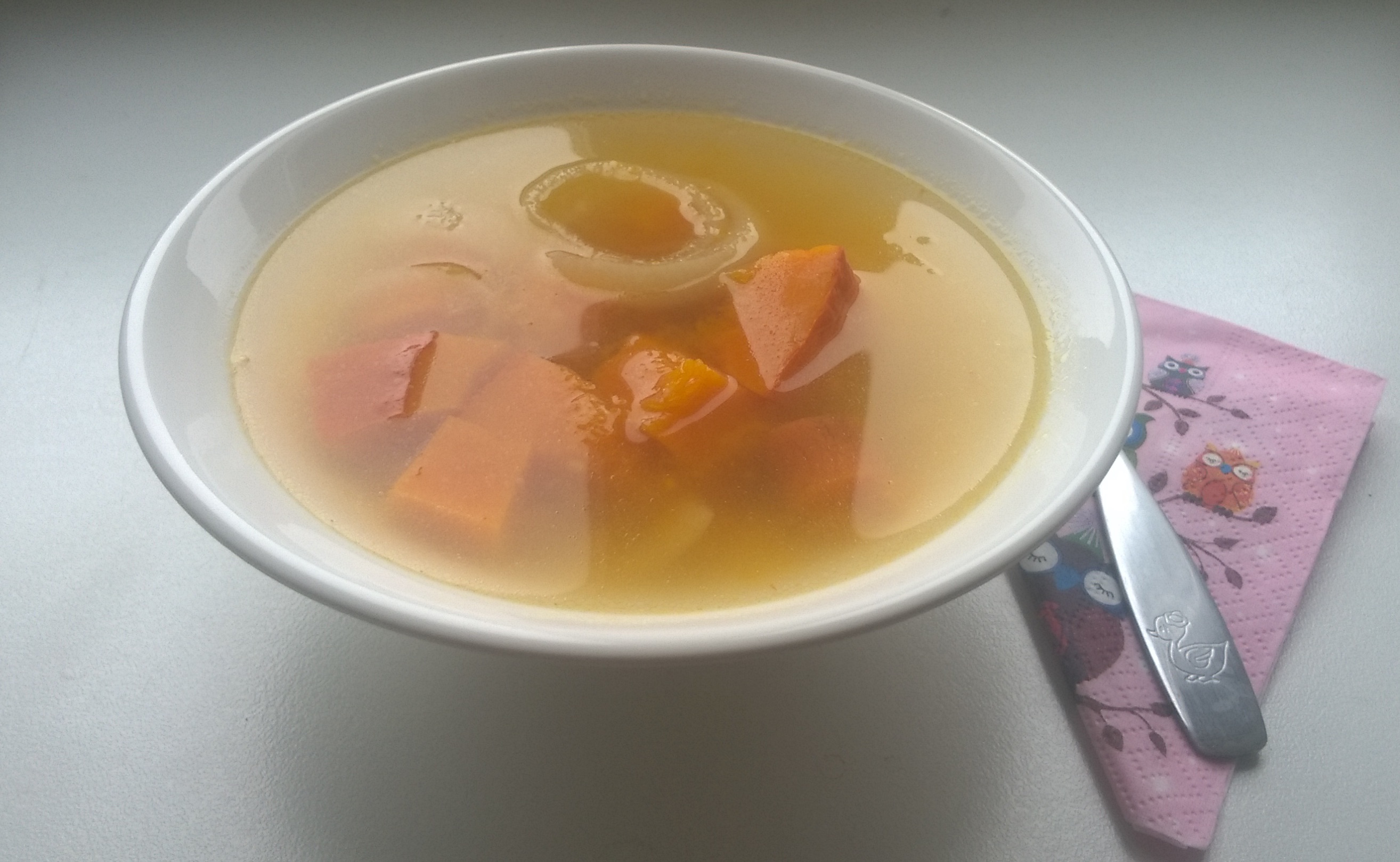 Dýňovo-jáhlová polévka